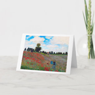 Poppy Field, Monet Card