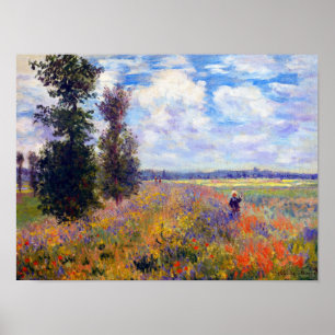 Poppy Field painting by Claude Monet (1875) Poster
