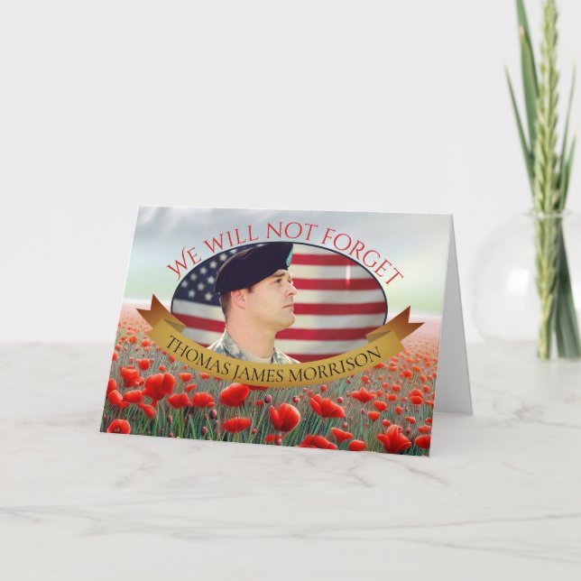 Poppy Field Photo Memorial Announcement (Front)