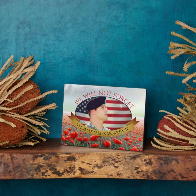 Poppy Field Photo Memorial Plaque (Side)