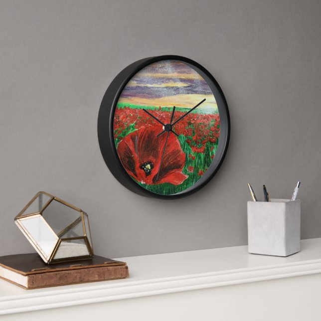 Poppy Field SF Clock (Office)