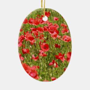 Poppy field - Stunning! Ceramic Ornament
