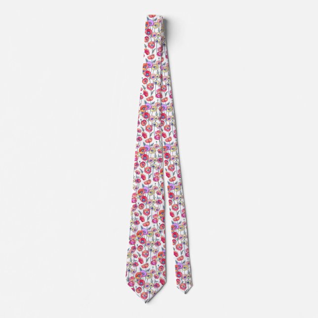 Poppy field tie (Front)
