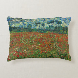 Poppy Field - Vincent van Gogh Accent Pillow