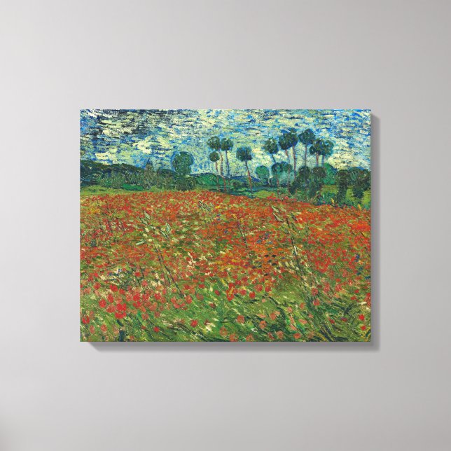 Poppy Field - Vincent van Gogh Canvas Print (Front)