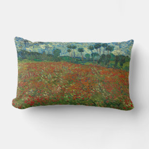 Poppy Field - Vincent van Gogh Lumbar Pillow