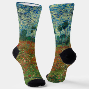 Poppy Field - Vincent van Gogh Socks