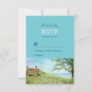Poppy Field Watercolor Wedding Response RSVP
