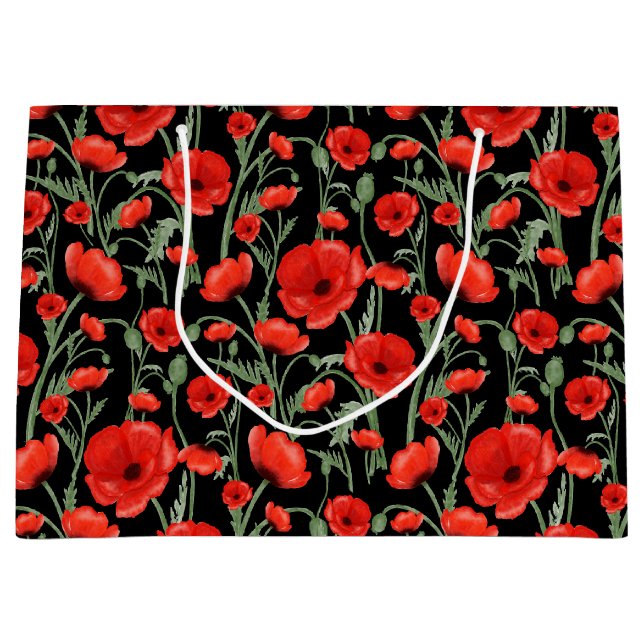 Poppy Fields Large Gift Bag (Front)