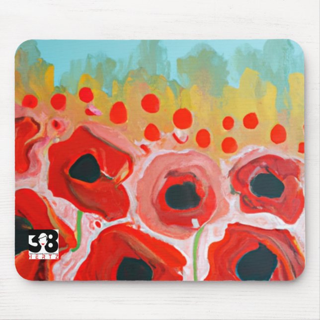 Poppy Fields Mouse Pad (Front)