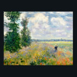 Poppy Fields near Argenteuil by Claude Monet Poster<br><div class="desc">Poppy Fields near Argenteuil by Claude Monet,  1875,  oil on canvas</div>