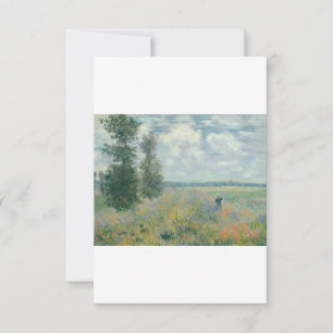 Poppy Fields near Argenteuil by Claude Monet Thank You Card