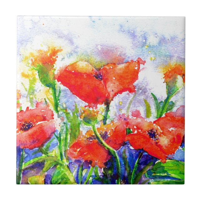Poppy Fields Tile (Front)
