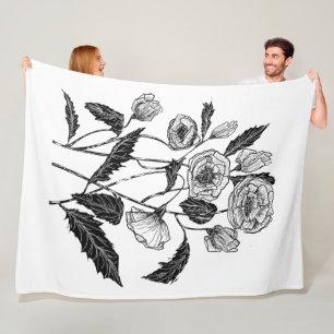 Poppy Fleece Blanket - Custom Colours