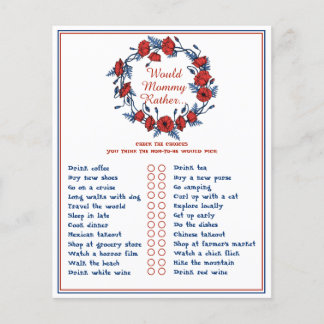 Poppy Floral Baby Shower Would Mommy Rather