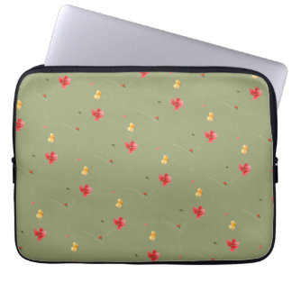 Poppy floral seamless pattern  laptop sleeve