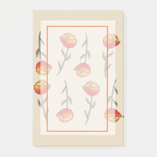 Poppy Flower Curte and Funny Art Custom Notes