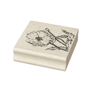 Poppy Flower For All Your Spring Stamping Projects Rubber Stamp