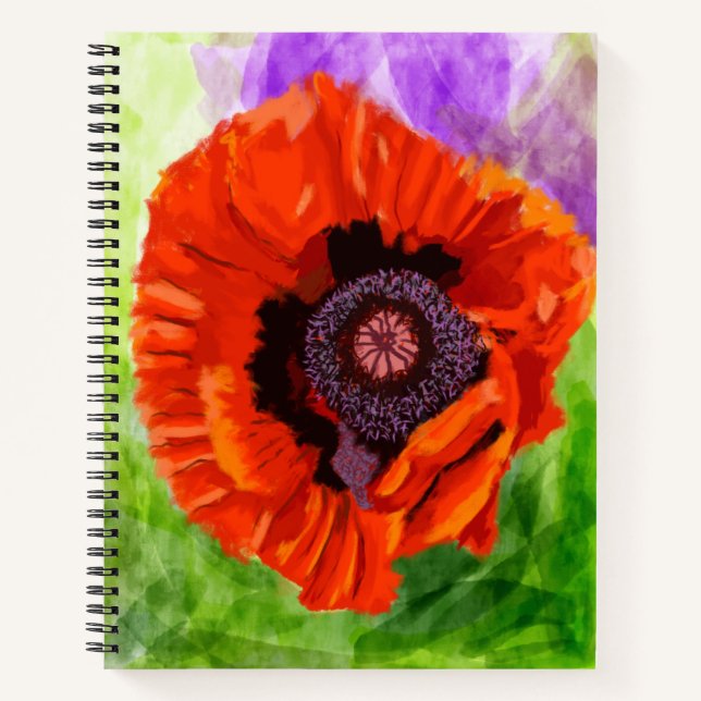 Poppy Flower Notebook (Front)