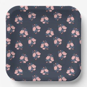 Poppy Flower Paper Plate