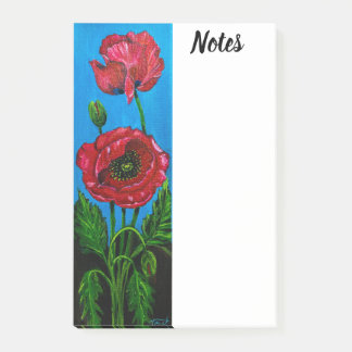 Poppy Flower Post-it Notes