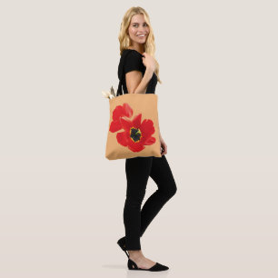Poppy Flower Shirt, Poppy Shirt, Floral Shirt, Tote Bag