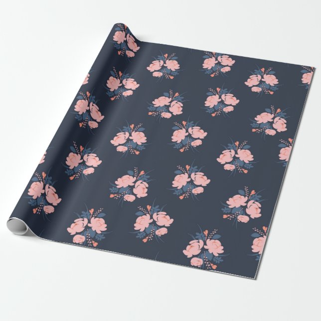 Poppy Flower Wrapping Paper (Unrolled)