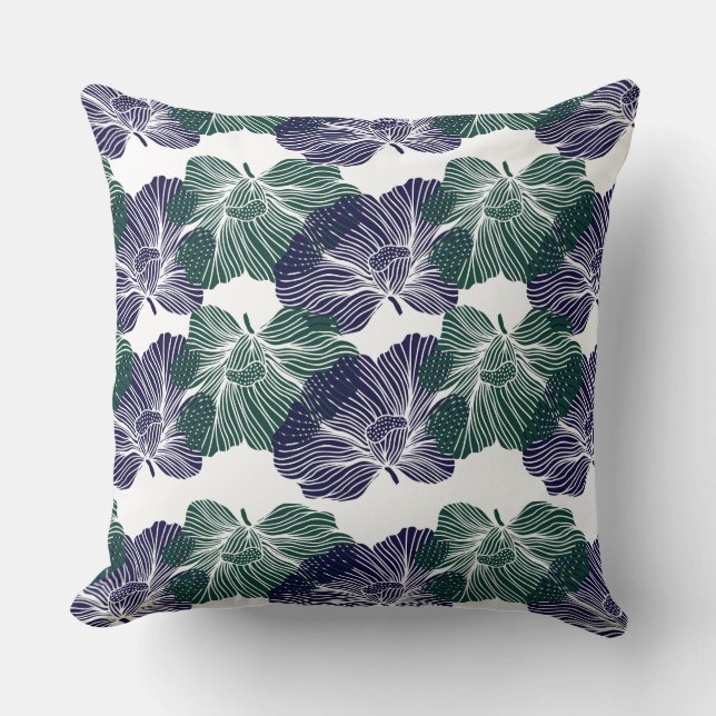 Poppy Flowers Accent Pillow (Front)
