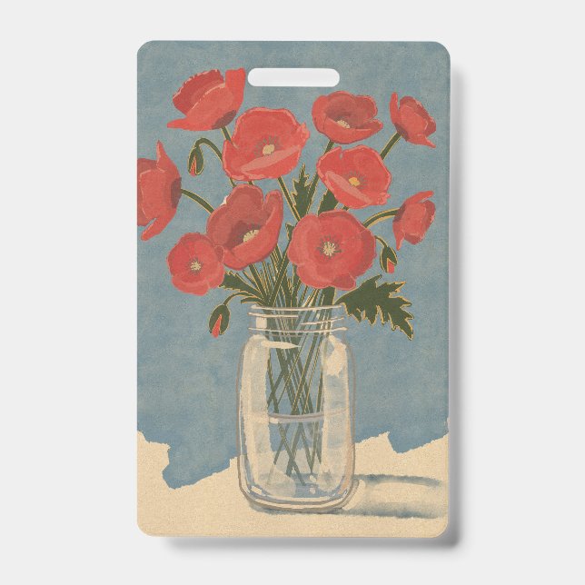 Poppy Flowers Badge (Front)
