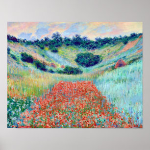 Poppy Flowers in a Field, Claude Monet Poster