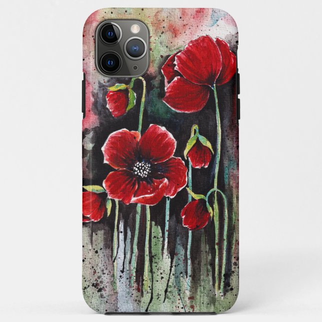 Poppy Flowers In Watercolor  Case-Mate iPhone Case (Back)