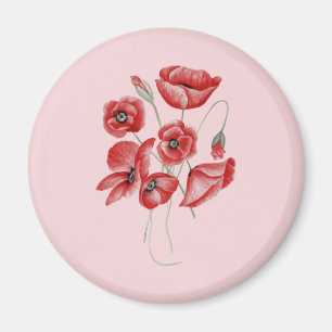 Poppy Flowers Magnet