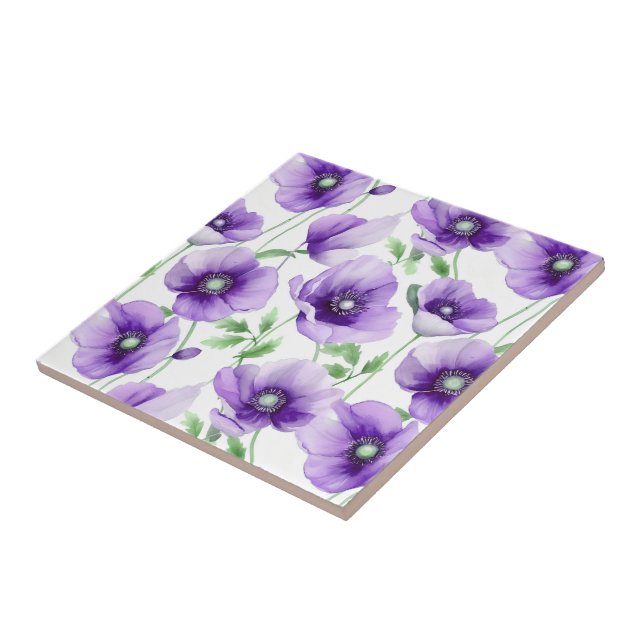 Poppy Flowers Tile (Side)