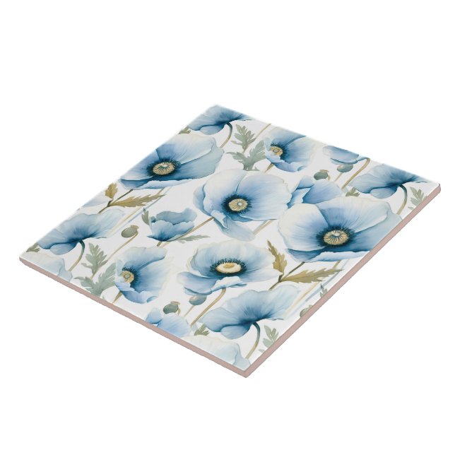 Poppy Flowers Tile (Side)