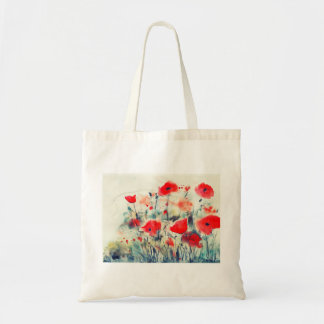 Poppy flowers tote bag