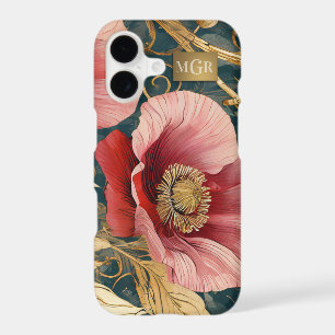 Poppy Garden Bloom - Botanical Art Nouveau