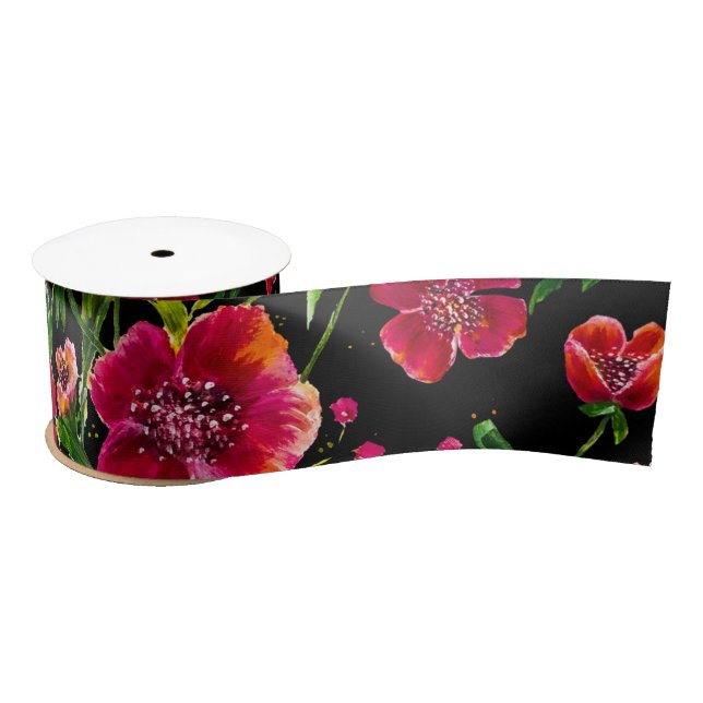 Poppy Garden Ribbon Satin Ribbon (Spool)