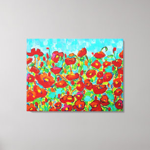 "Poppy Gathering" Fine Art by Susi Franco Canvas Print