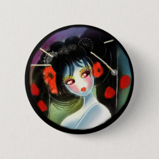 poppy geisha 2 inch round button