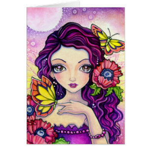 Poppy Glamour - blank card