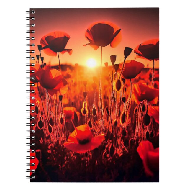 poppy in the back light notebook (Front)