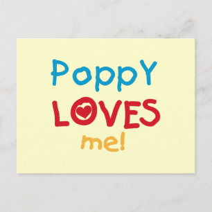 Poppy Loves Me T-shirts and Gifts Postcard