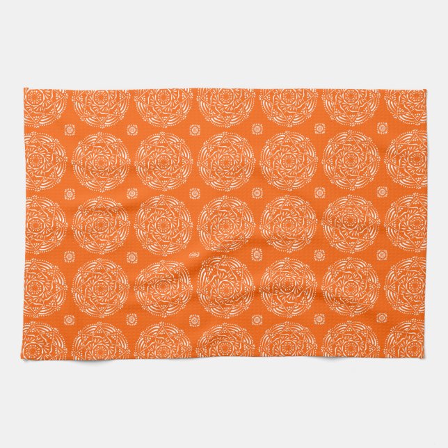 Poppy Mandala Kitchen Towel (Horizontal)
