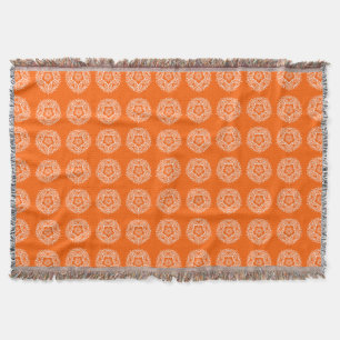 Poppy Mandala Throw Blanket