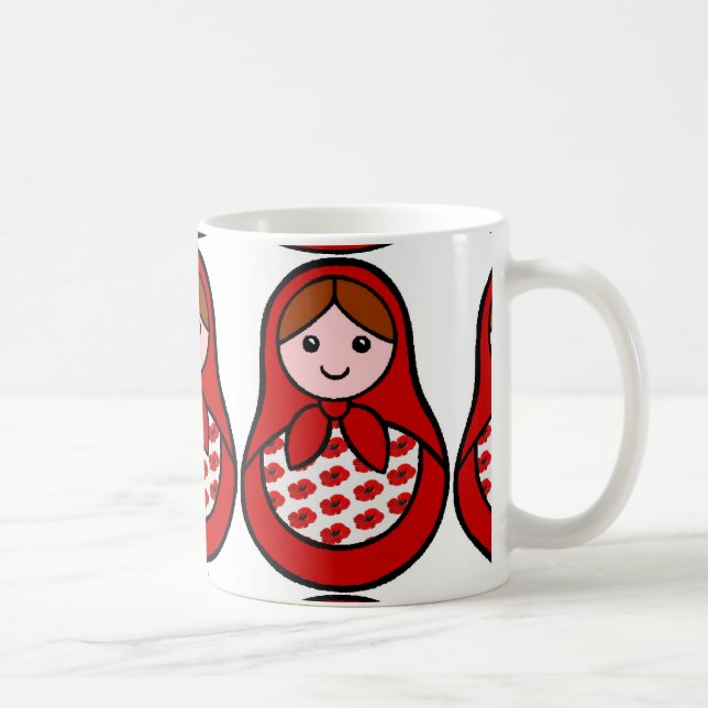 Poppy Matryoshka Mug (Right)