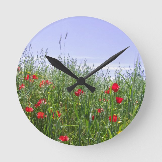 Poppy Meadow Clock (Front)