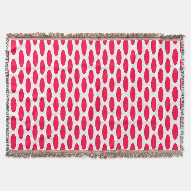 Poppy Modern Oval @ Emporiomoffa Throw Blanket (Front)