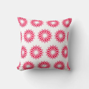 Poppy Modern Sunbursts Throw Pillow