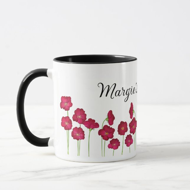Poppy Mug with Mom's Name on it (Left)