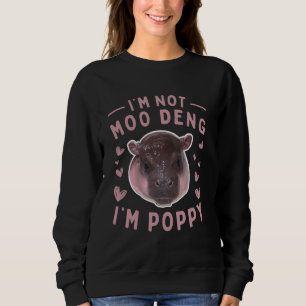 Poppy New Baby Pygmy Hippo at Metro Richmond Zoo V Sweatshirt